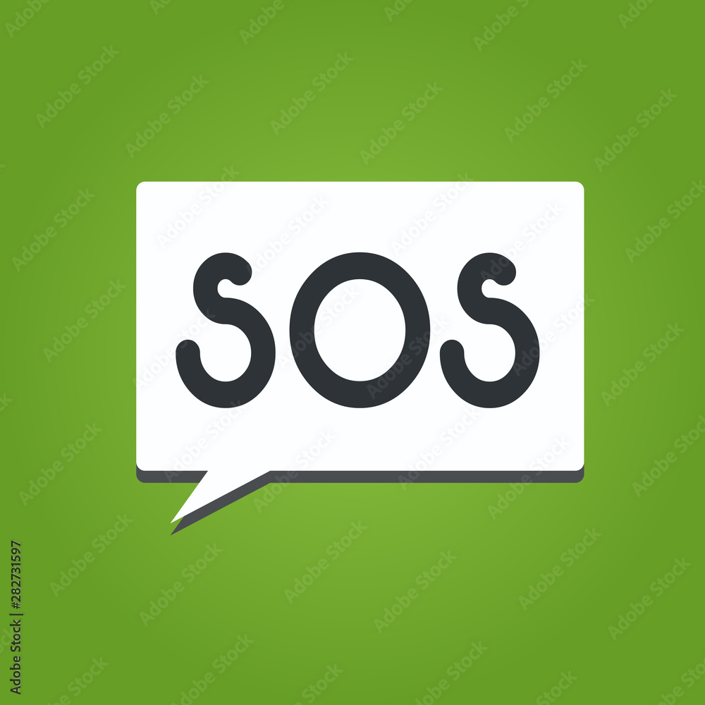 Text sign showing Sos. Conceptual photo Urgent appeal for help International code signal of extreme distress. Text sign showing Sos. Conceptual photo Urgent appeal for help International code signal of extreme distress.