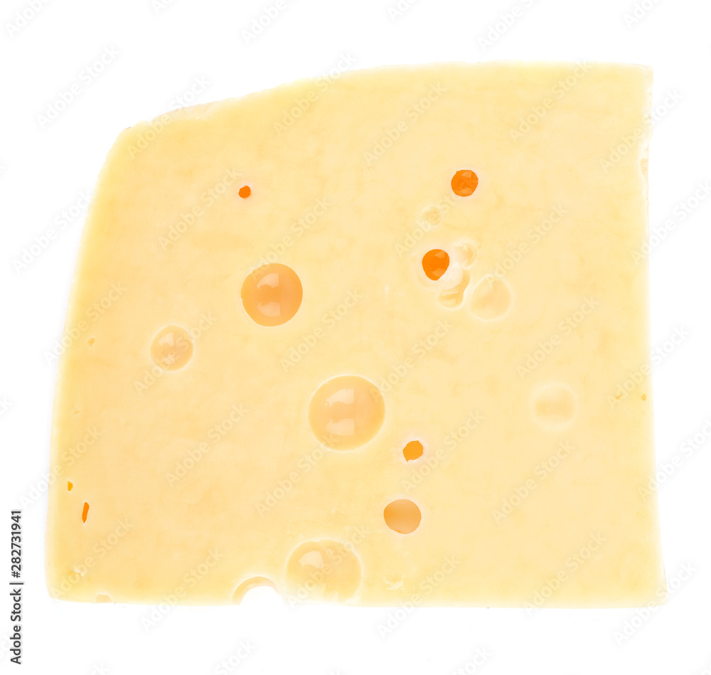 Closeup photo of slice cheese