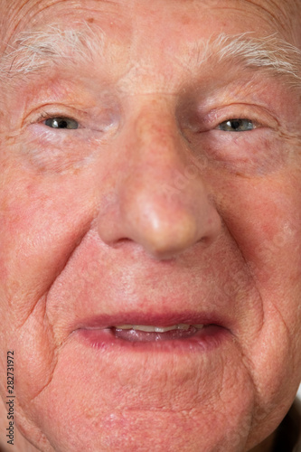 Portrait of a senior caucasian man’s eyes themes of retirement senior aging process portrait