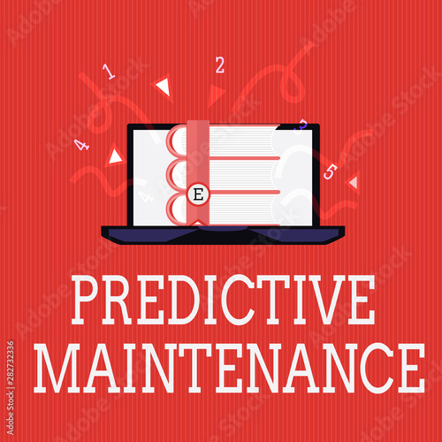 Writing note showing Predictive Maintenance. Business photo showcasing Predict when Equipment Failure condition might occur.