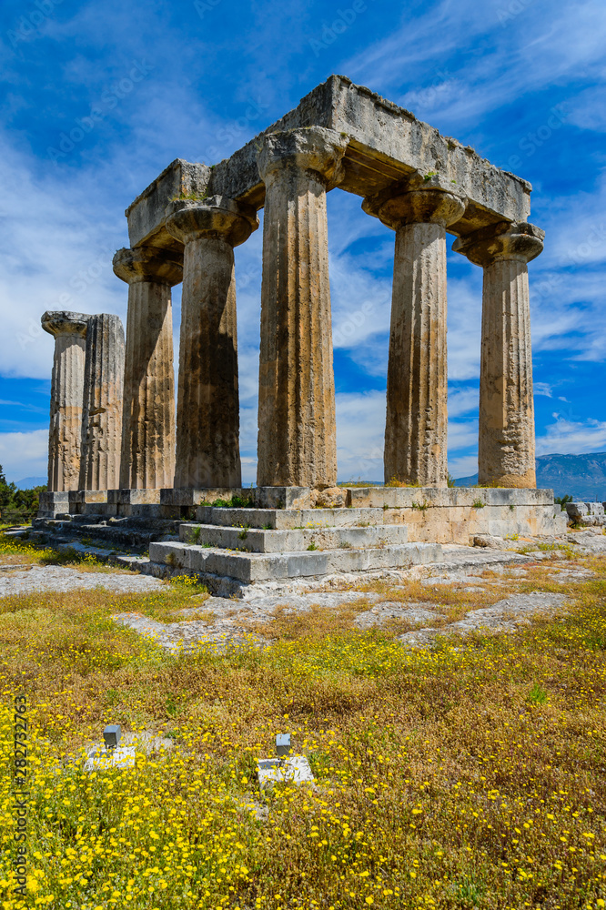 Apollo Temple in ancient Corinth