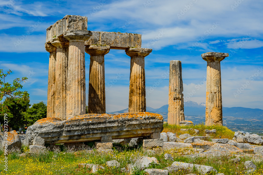 Apollo Temple In Ancient Corinth Stock Photo Adobe Stock