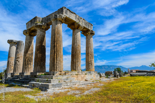 Apollo Temple in ancient Corinth, Greece