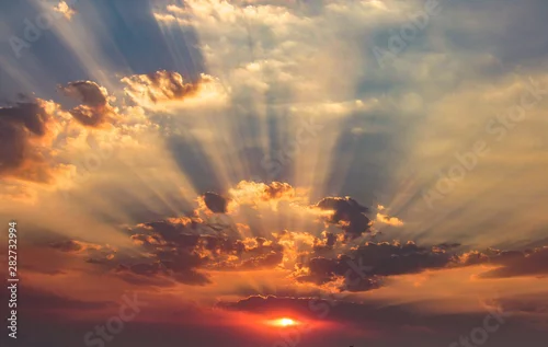 Panel kuchenny z motywem Spectacular Autumn Sunset, Incredible Clouds