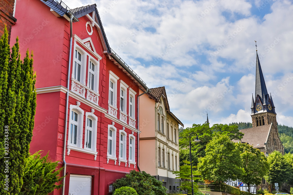 Obraz premium lennestadt-altenhundem town in germany
