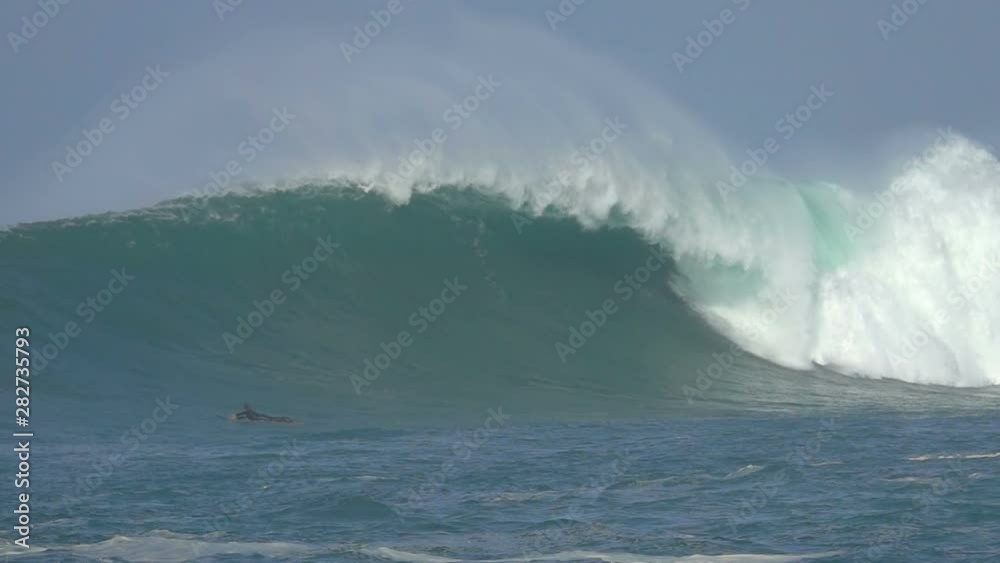 Ocean very big wave and foam surfer Ocean very big wave and foam surfer