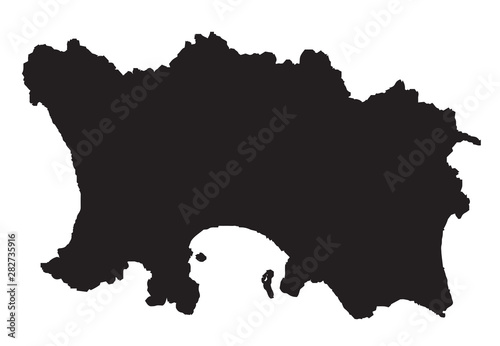 Outline Of The Channel Island of Jersey