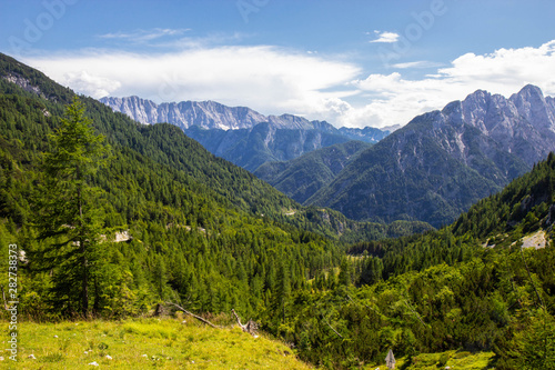 view of Julian Alps from The Vrsic Pass  Slovenia