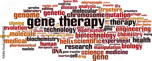 Gene therapy word cloud
