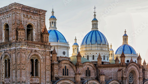 New Cathedral Domes rise over Cuenca, Ecuador in Iconic Image of the City photo