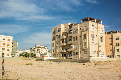 Middle East desert suburb city district living building 