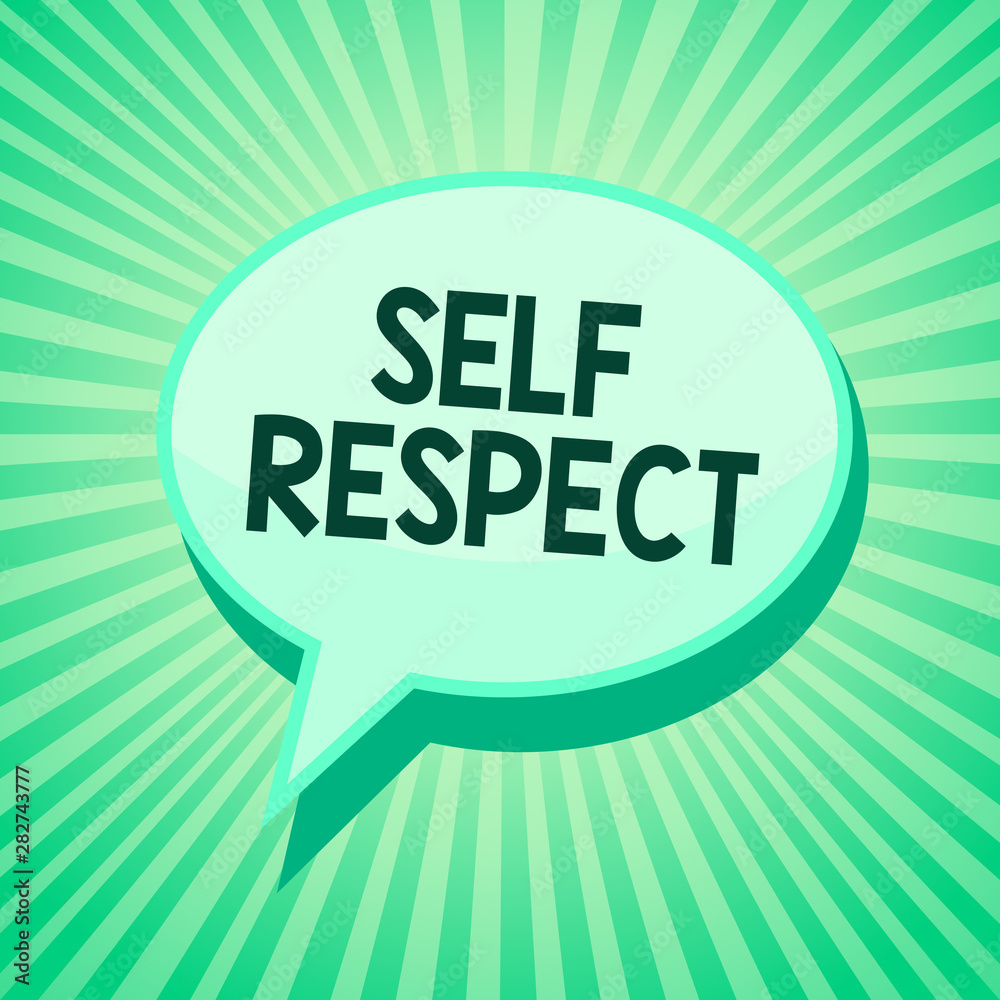 Handwriting text Self Respect. Concept meaning Pride and ...