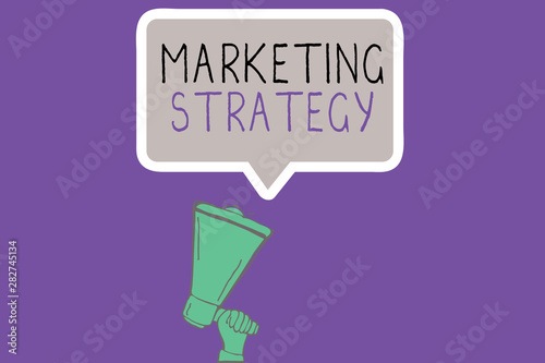 Conceptual hand writing showing Marketing Strategy. Business photo showcasing Scheme on How to Lay out Products Services Business.