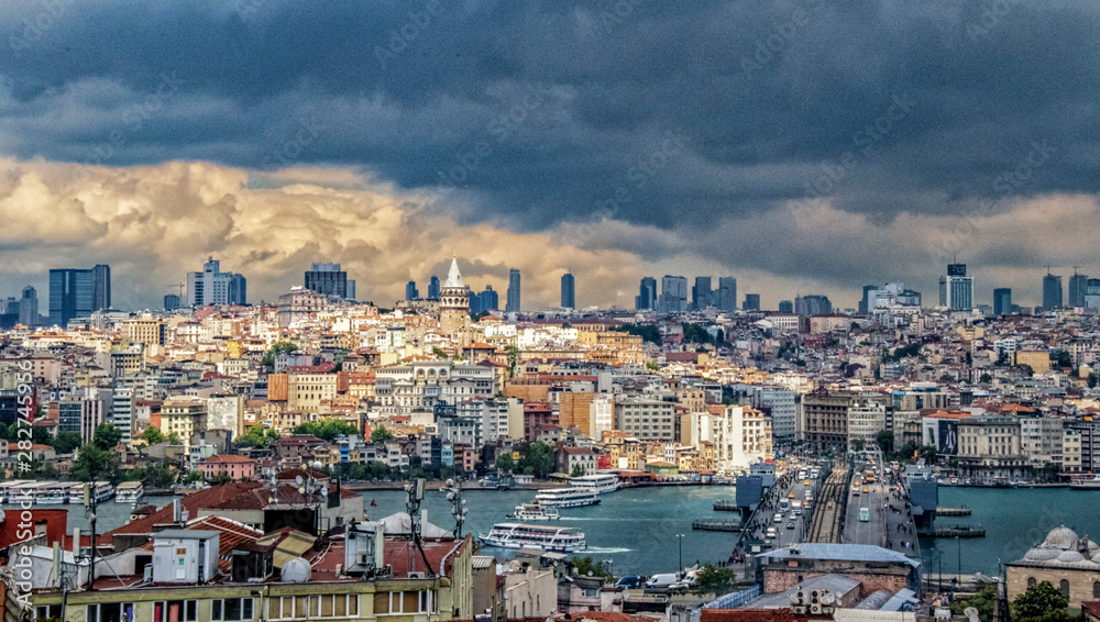 The skyline of Istanbul, as seen from the rooftop of the Grand Bazaar