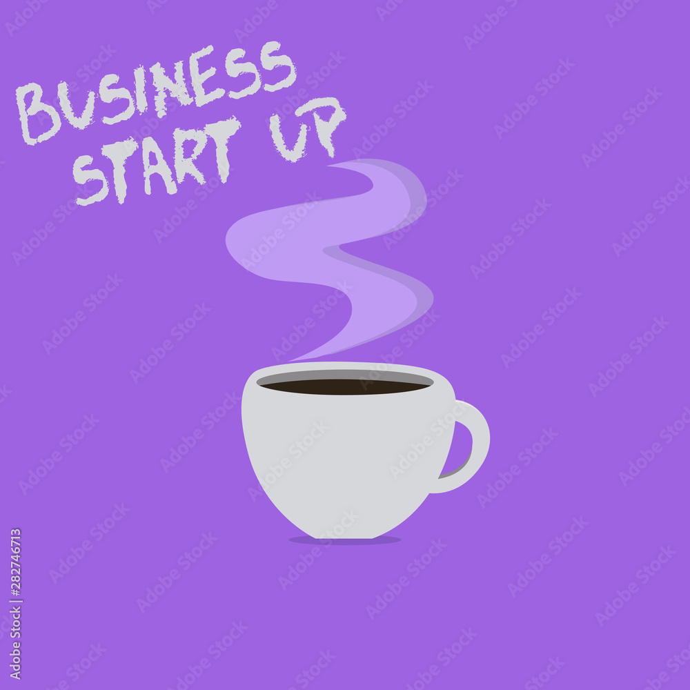 Obraz premium Handwriting text writing Business Start Up. Concept meaning Putting up new commerce venture Fresh Undertaking.