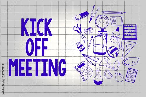 Handwriting Text Kick Off Meeting Concept Meaning Getting Fired From Your Team Private Talking About Company Stock Illustration Adobe Stock