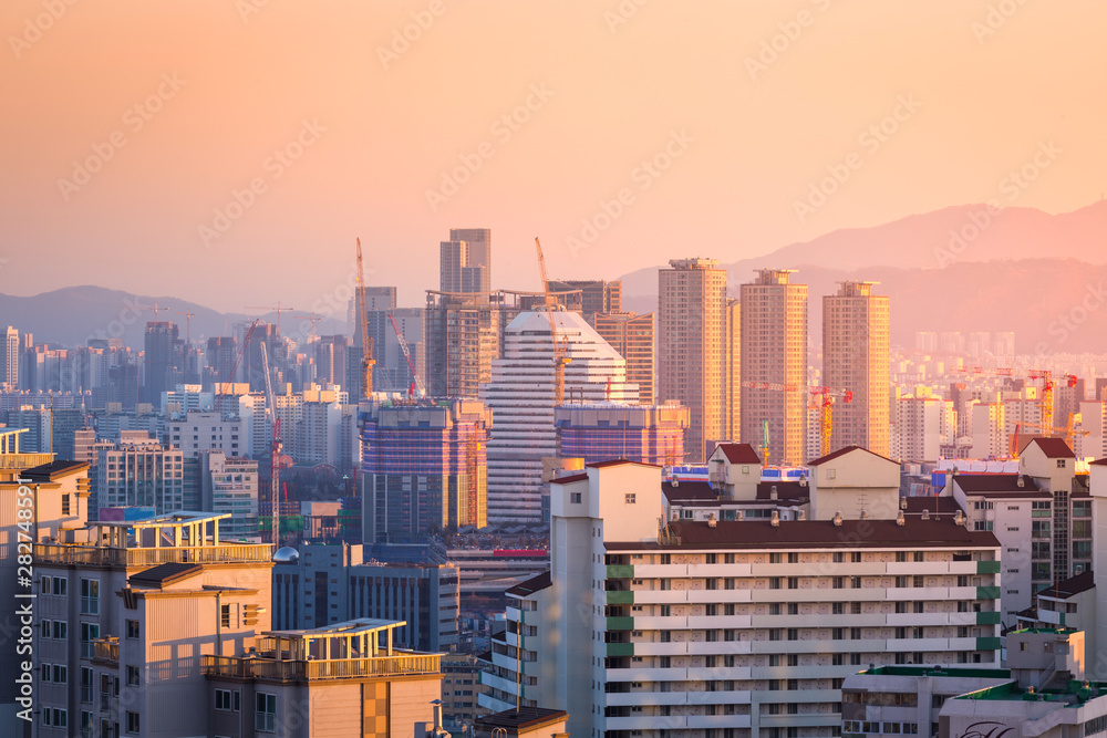building or condominium in the Seoul area with bukhansan mountain behind, seoul south korea. building or condominium in the Seoul area with bukhansan mountain behind, seoul south korea.