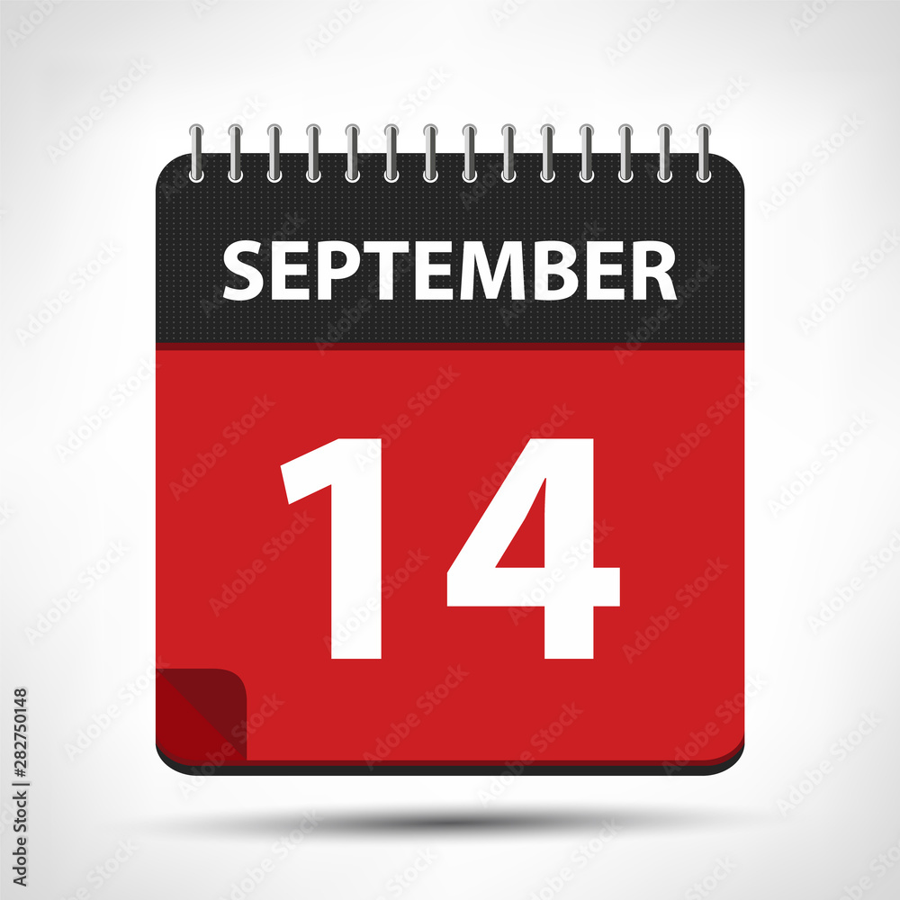 September 14 - Calendar Icon - Calendar design template September 14 - Calendar Icon - Calendar design template