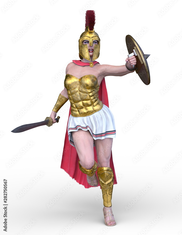 Fototapeta premium 戦う女戦士