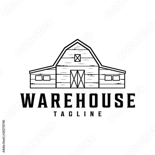 Warehouse / farmhouse vintage logo design