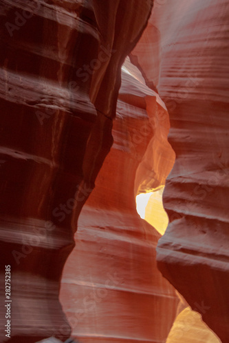 Light Shines In Antelope Slot Canyon in Arizona 