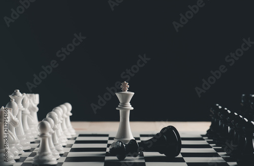 chess board game for ideas and competition and strategy, business success concep Fototapete