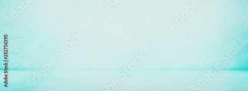 Wide Blue Aqua Concrete Painted Texture background for Banner plaster paint rough with vignette High resolution background for design blackdrop