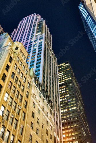Street view of high rises in Manhattan
