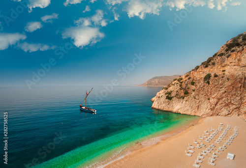 Famous Kaputas beach near Kas, Turkey  © daphnusia