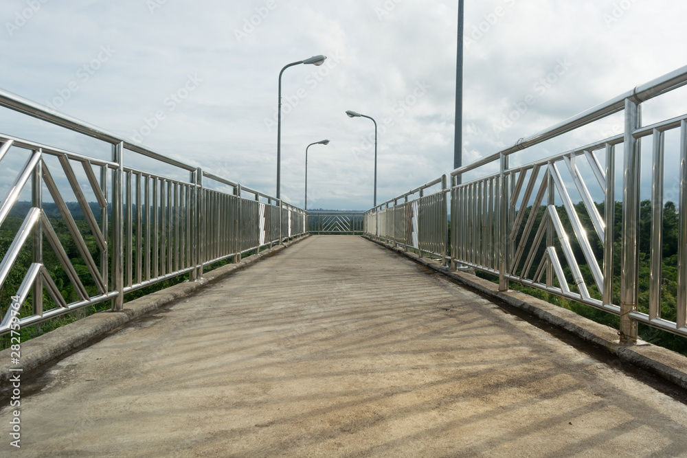 View of the floating bridge for pedestrians