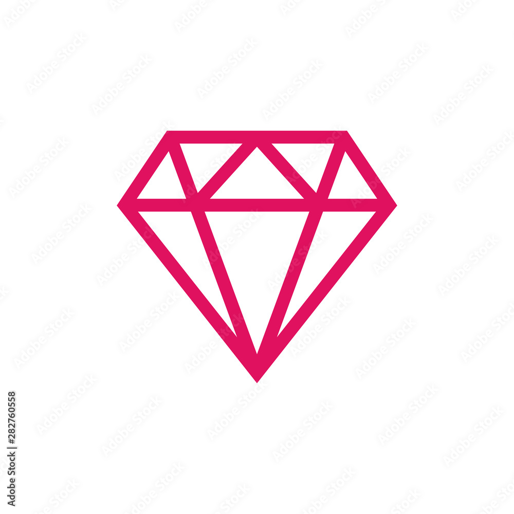 Diamond icon vector crystal luxury symbol illustration
