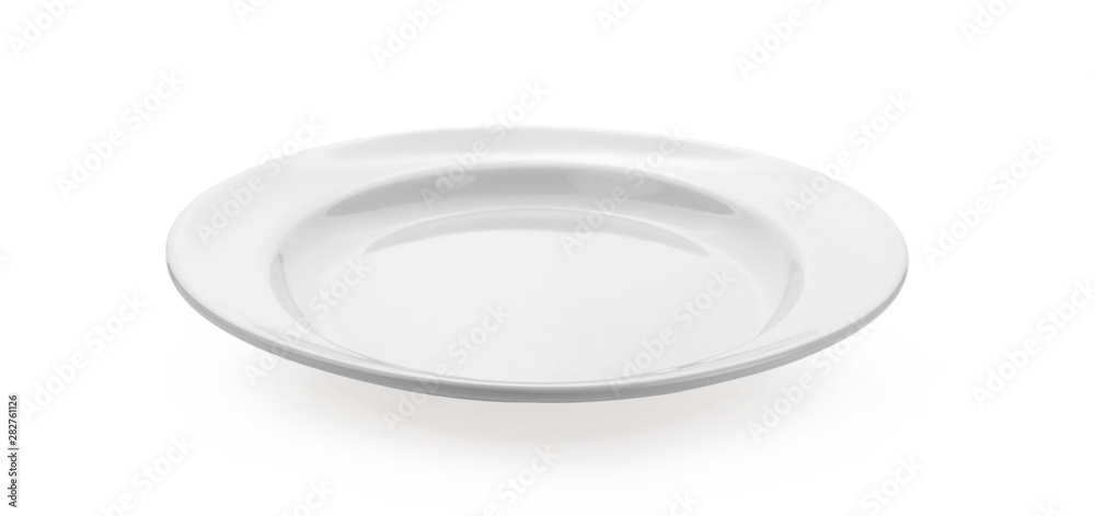 white plate ceramic on white background. white plate ceramic on white background.