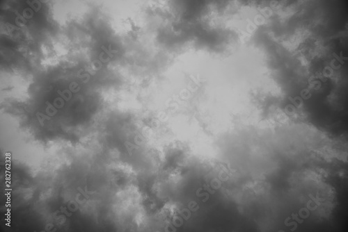 Canvas Print Abstract texture background of Dark sky with storm clouds.