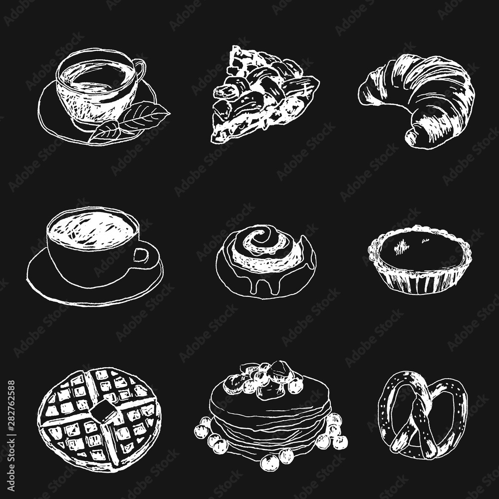 bakery and cafe illustration pack