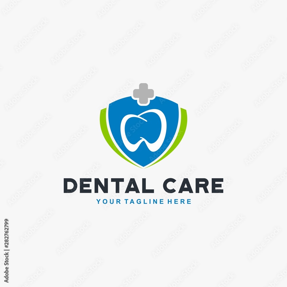 Dental clinic logo design. Dental care sign symbol. Blue tooth icon vector. Dental clinic logo design. Dental care sign symbol. Blue tooth icon vector.