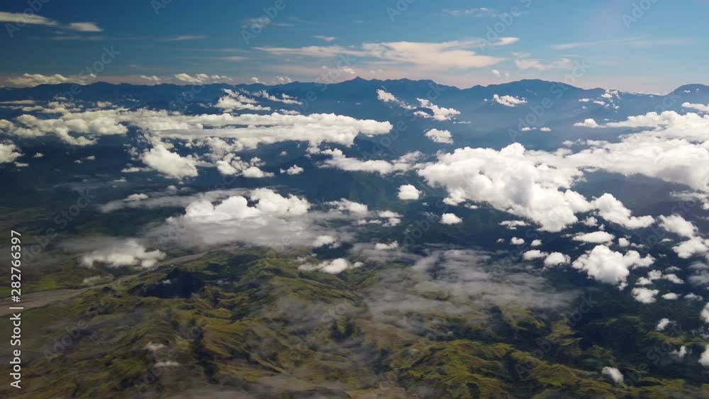 Panoramic view Finisterre mountain range, Papua New Guinea aerial Panoramic view Finisterre mountain range, Papua New Guinea aerial