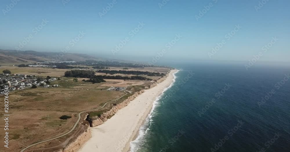 Aerial coastal cliffs of Half Moon Bay near San Francisco Bay Area, California USA Aerial coastal cliffs of Half Moon Bay near San Francisco Bay Area, California USA