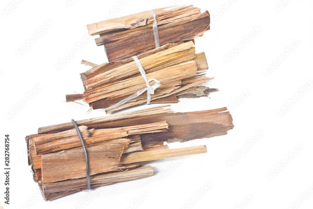 Dry sliver woodenon white background. Dry sliver woodenon white background.