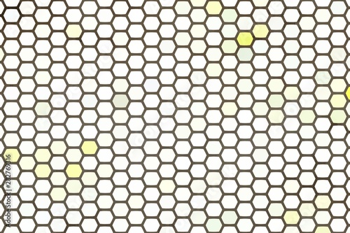 Abstract background, abstract background, white and Yellow hexagon can be used as a background.