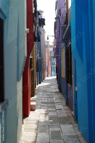 Typische farbige Häuser, Burano, Venedig, Venetien, Italien, Europa ©  Egon Boemsch
