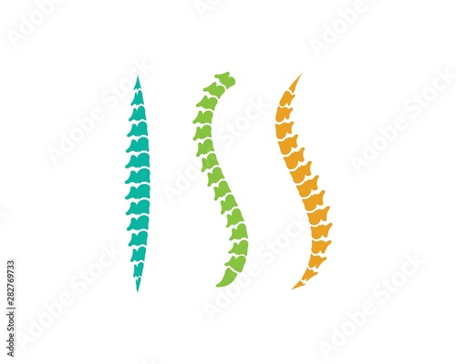 Spine diagnostics logo icon template vector illustration