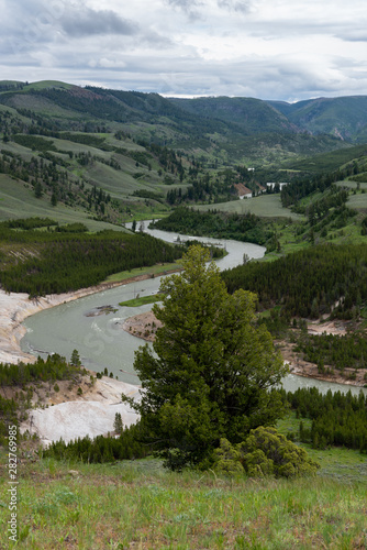 Looking Down on Yellowstone River