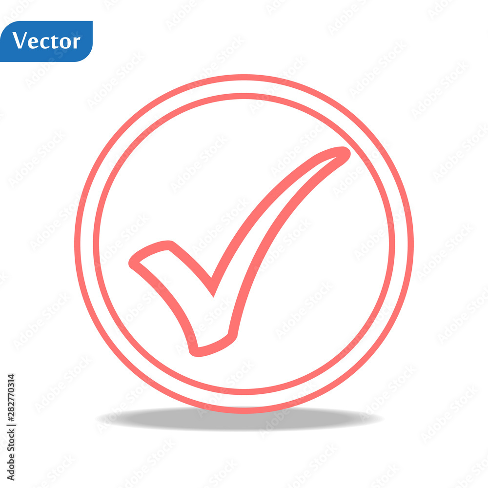 Check mark icon symbols vector. symbol for website Computer and mobile vector. Check mark icon symbols vector. symbol for website Computer and mobile vector.