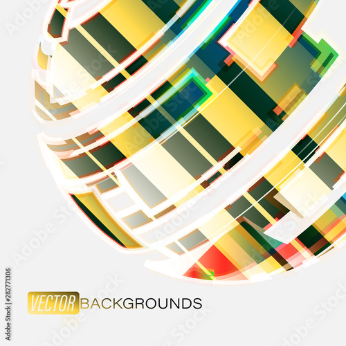 Abstract round colors shapes scene vector graphics wallpaper on a gray backgrounds