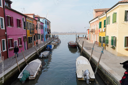 Typische farbige Häuser, Burano, Venedig, Venetien, Italien, Europa ©  Egon Boemsch