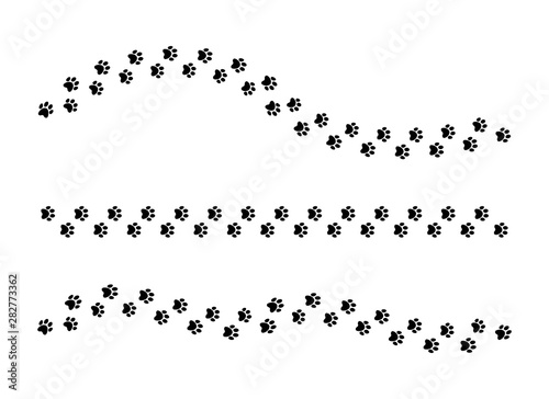 vector set foot prints of a dog © FreeSoulProduction