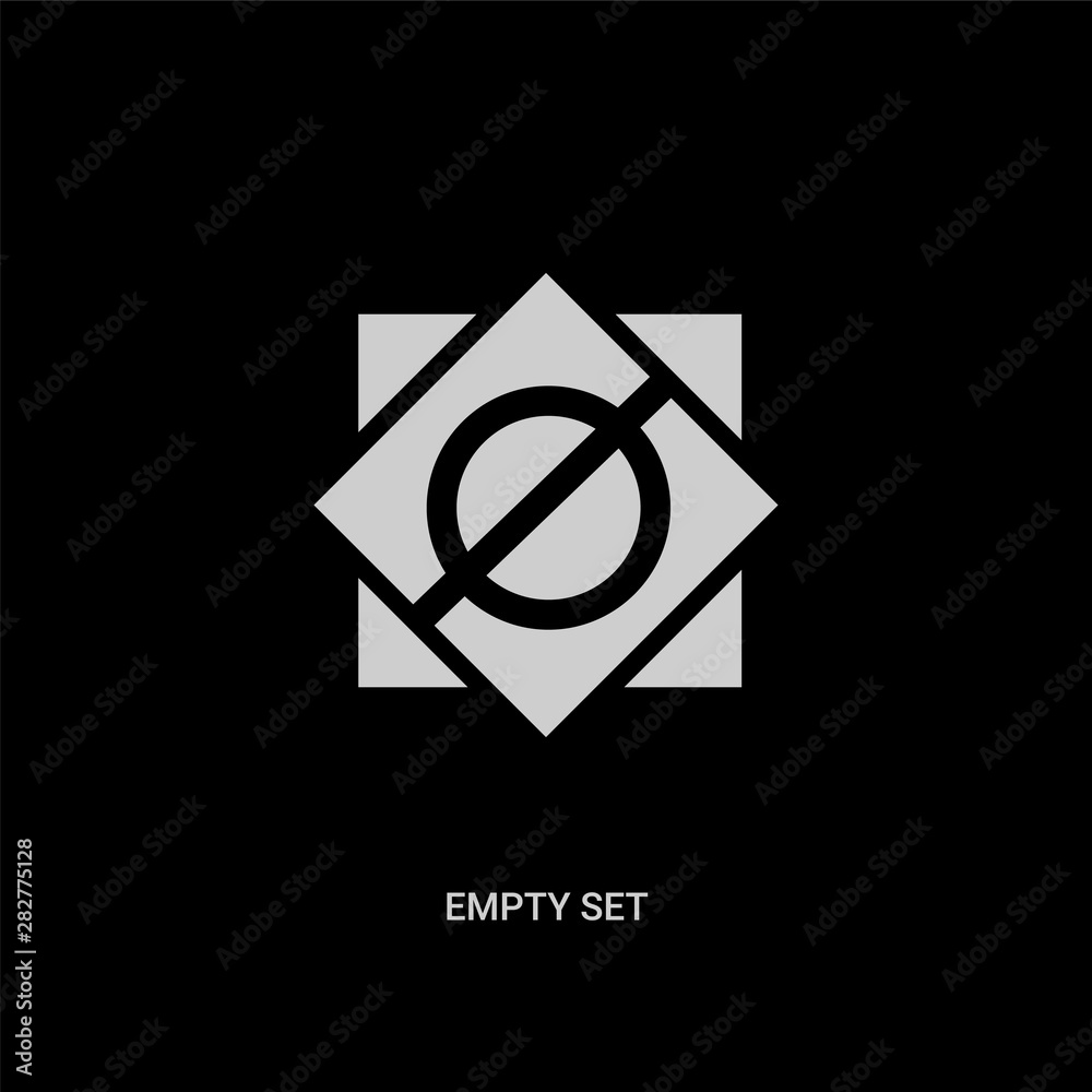 white empty set vector icon on black background. modern flat empty set from signs concept vector sign symbol can be use for web, mobile and logo. white empty set vector icon on black background. modern flat empty set from signs concept vector sign symbol can be use for web, mobile and logo.
