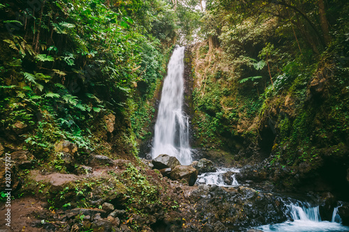 Beautiful waterfall in tropical jungles