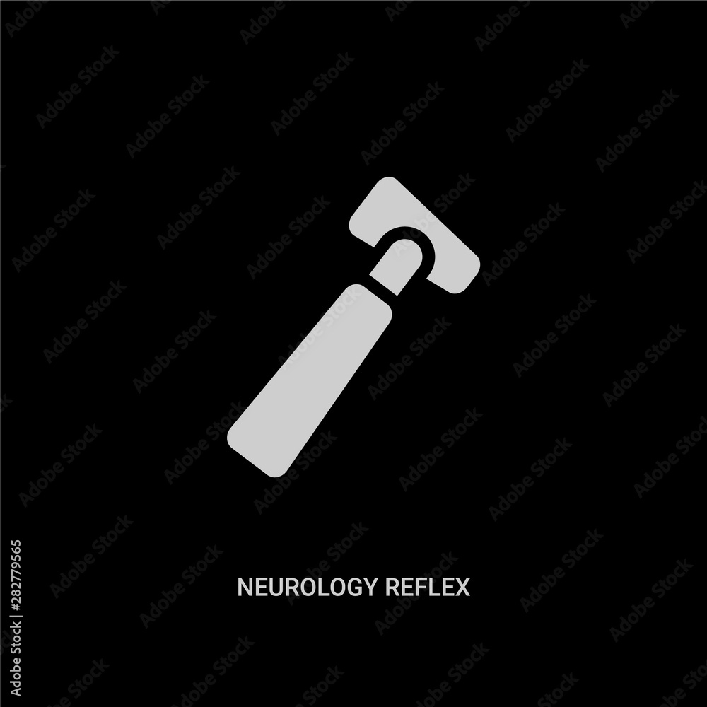 white neurology reflex hammer vector icon on black background. modern flat neurology reflex hammer from medical concept vector sign symbol can be use for web, mobile and logo. white neurology reflex hammer vector icon on black background. modern flat neurology reflex hammer from medical concept vector sign symbol can be use for web, mobile and logo.