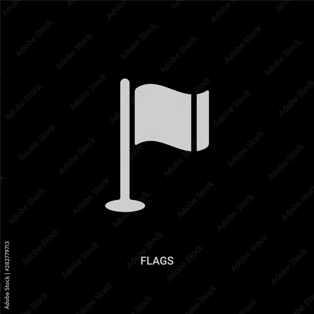 white flags vector icon on black background. modern flat flags from maps and flags concept vector sign symbol can be use for web, mobile and logo. white flags vector icon on black background. modern flat flags from maps and flags concept vector sign symbol can be use for web, mobile and logo.